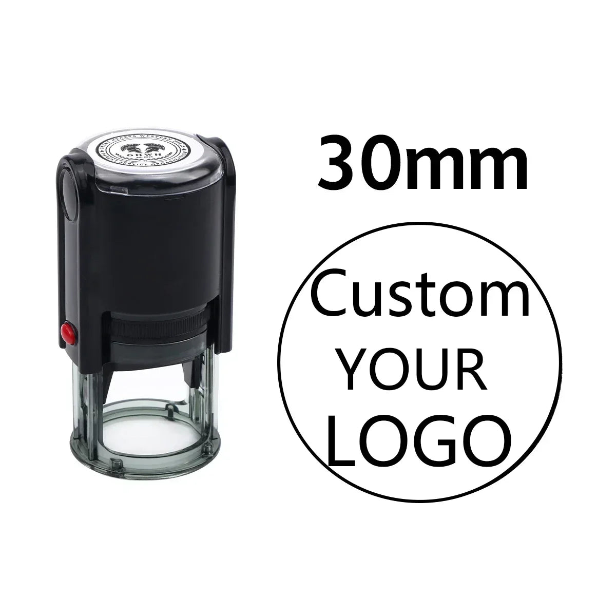 Custom Self-Inking Stamp 25/30/40/50mm Round LOGO Design Personalized Text Press-type Inking Stamp for Wedding Invitation Envelo