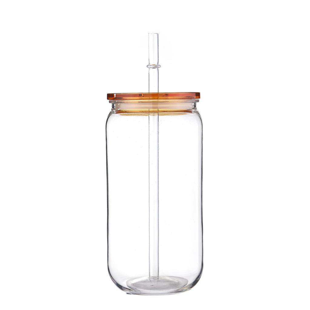 16oz Colorful Lid Transpare Plastic Cup with Lids And Straws Replacement Lids for Can Shaped  Iced Coffee Cups Cute Tumbler Cup