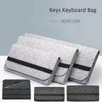 Portable 60/ 87/104 Keys Keyboard Bag Keyboard Pack Felt Bag Mechanical Keyboard Carrying Case Storage Bag Peripheral Bag