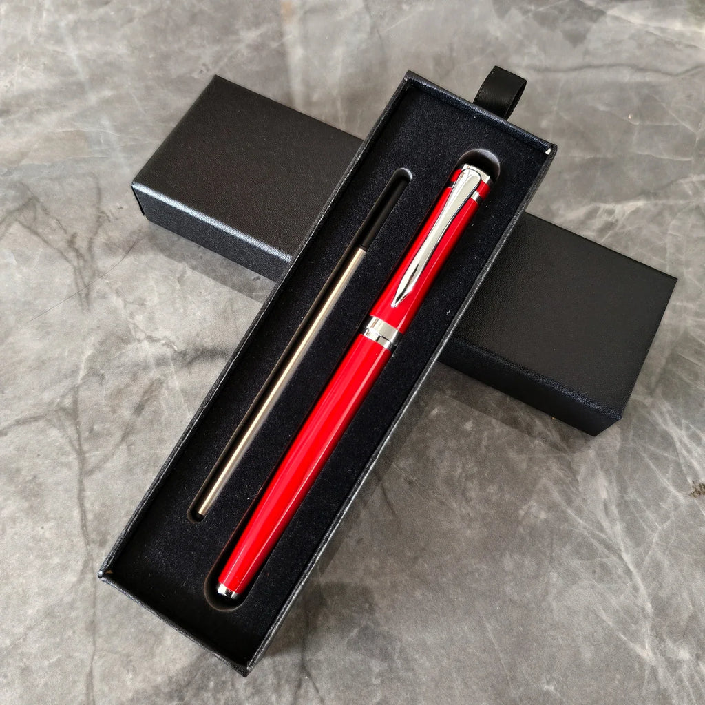 Luxury Metal Ball Point Pen Clip Signature Ballpoint Pens for Business Writing Office Stationery Customized Logo Name Case Gift