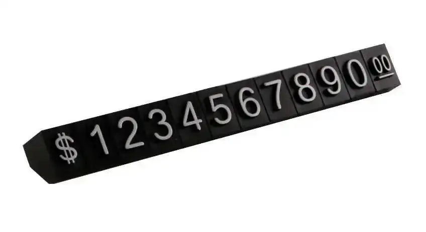 10pcs 9x6mm Adjustable Dollars Number Stand Watch Labels Cube Price Tags