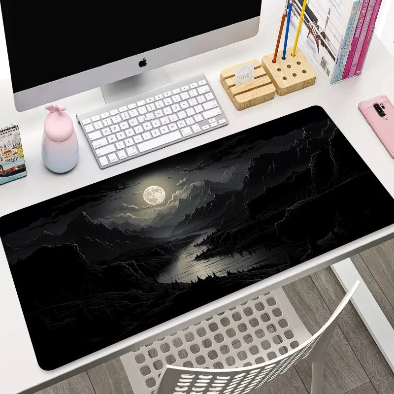 Night Moonlight Large Cool Mouse Pad Laptop Non-Slip Esports Office Desk Mat Game Player Mousepad Mini PC Desktop Accessories