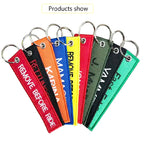 Customized Key Chain Tag Motorcycle Outboard Double Sided Embroidered Keychain