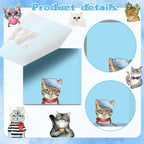 12/24pcs Cute Animals Sticky Notes Set, Refrigerator Memo Pads,Self-Stick Dog Cat Notes Pads for Home Office Gifts Supplies