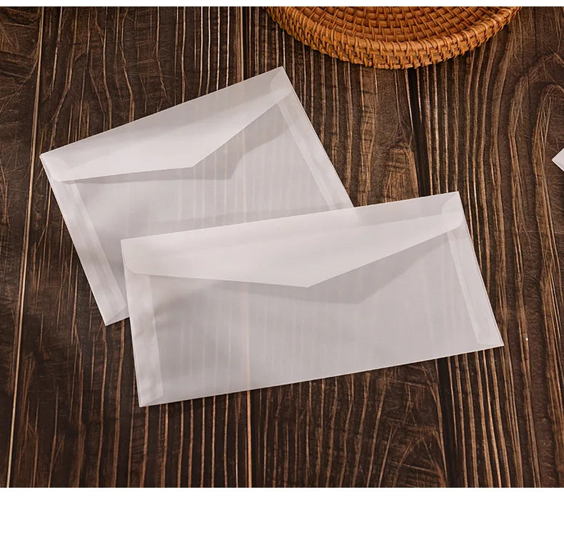 50pcs/lot Translucent Envelopes for Wedding Invitation European Style Sulfuric Acid Paper Envelope Business Storage Bag Envelope