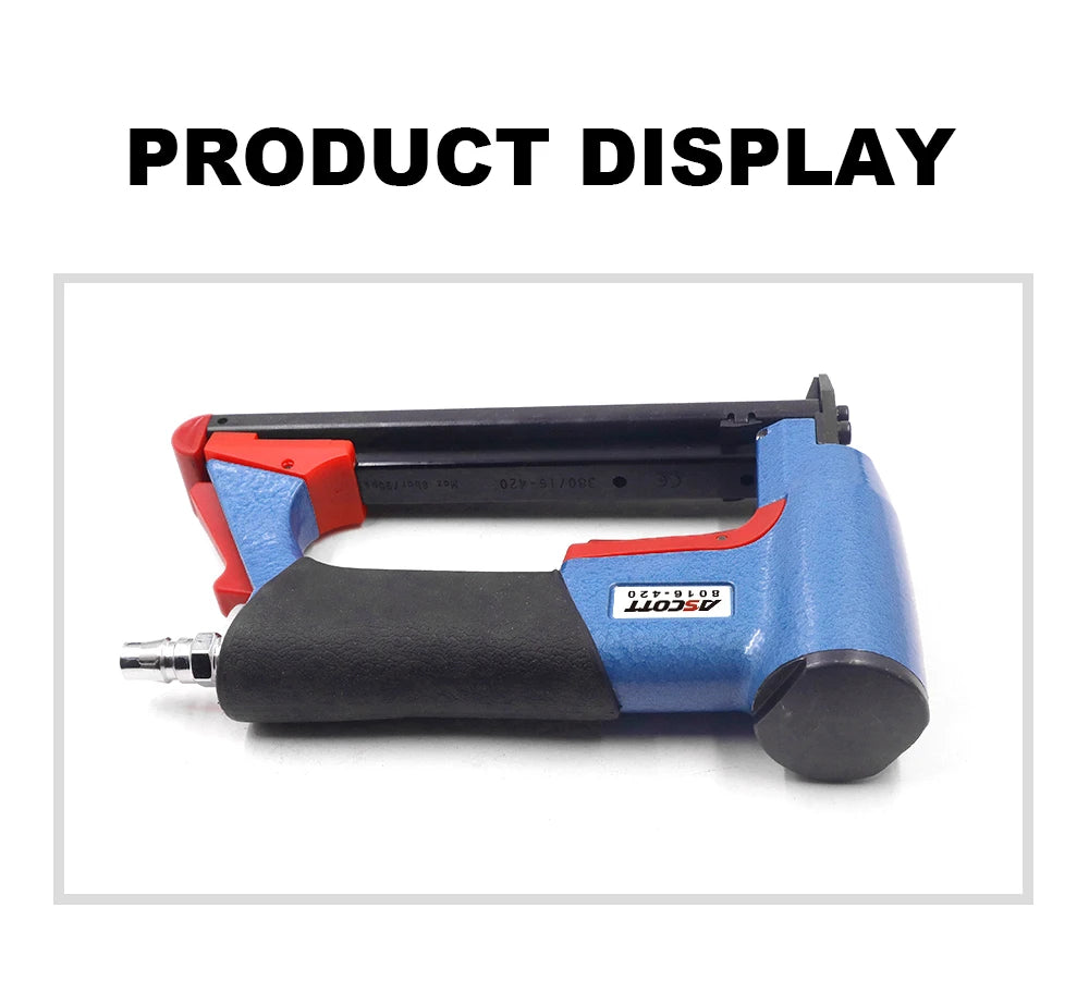 21 Gauge Pneumatic Upholstery Stapler 12.8mm Width Crown Air Stapler Gun for Furniture Woodworking and DIY Projects Nailing Gun
