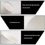 50/100PCS 210/250ml Pure White Paper Cups Disposable Coffee Tea Milk Cup Party Drinking Accessories Camping Party Supplies
