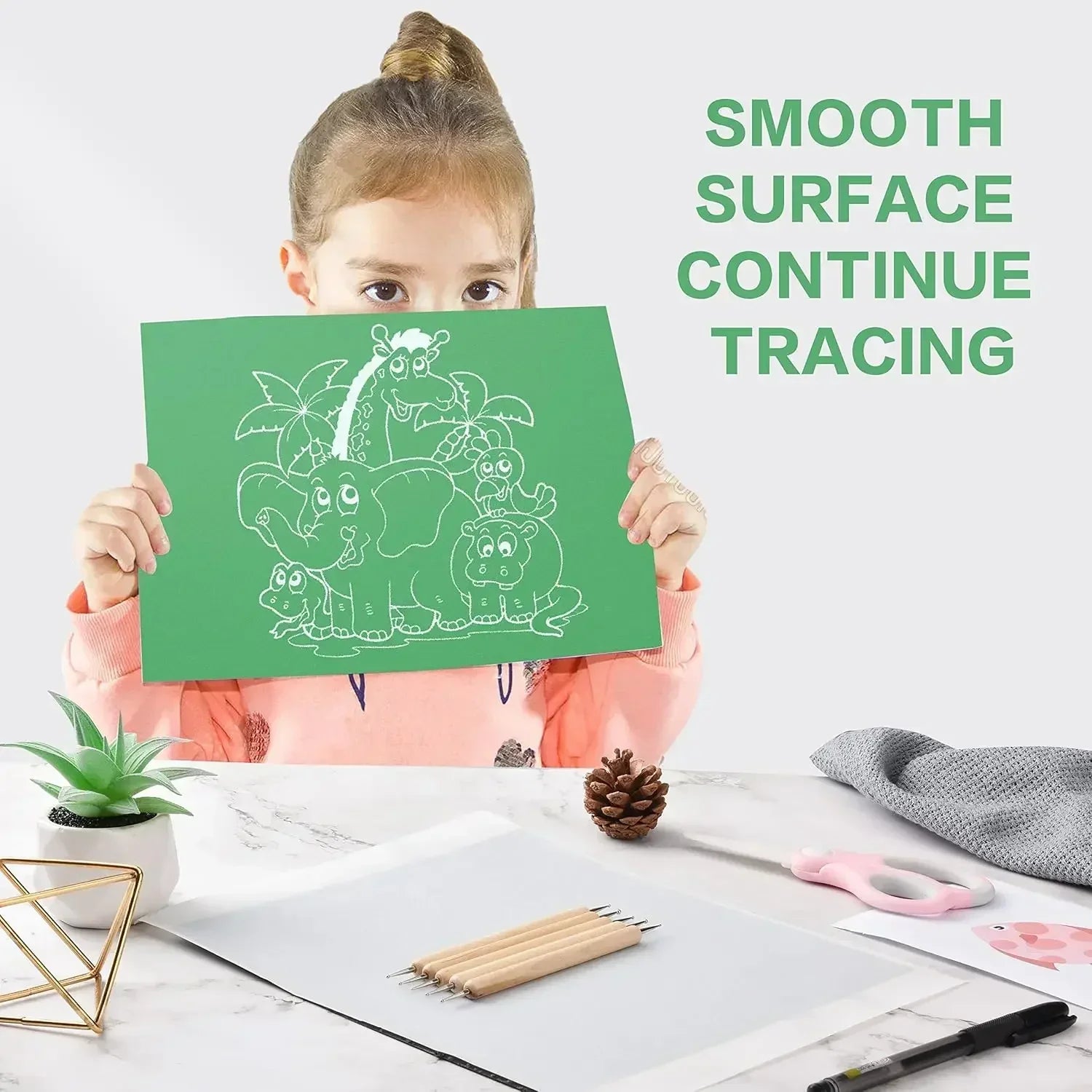 50pcs A4 Graphite Transfer Paper Tracing Painting Sheets Copy Graphite Paper for Drawing Patterns Sketch Canvas Fabric