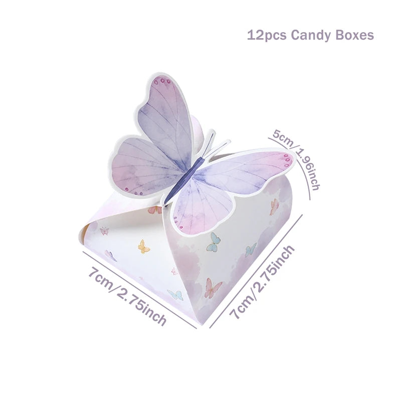 Butterfly Birthday Party Decoration  Butterfly Party Disposable Tableware Paper Cup Plate Birthday  Party