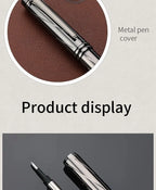 1 PC High Quality Luxury Full Metal Ballpoint Pen Silver Plating Ball Pens Business Writing Signing School Office Supplies 03733
