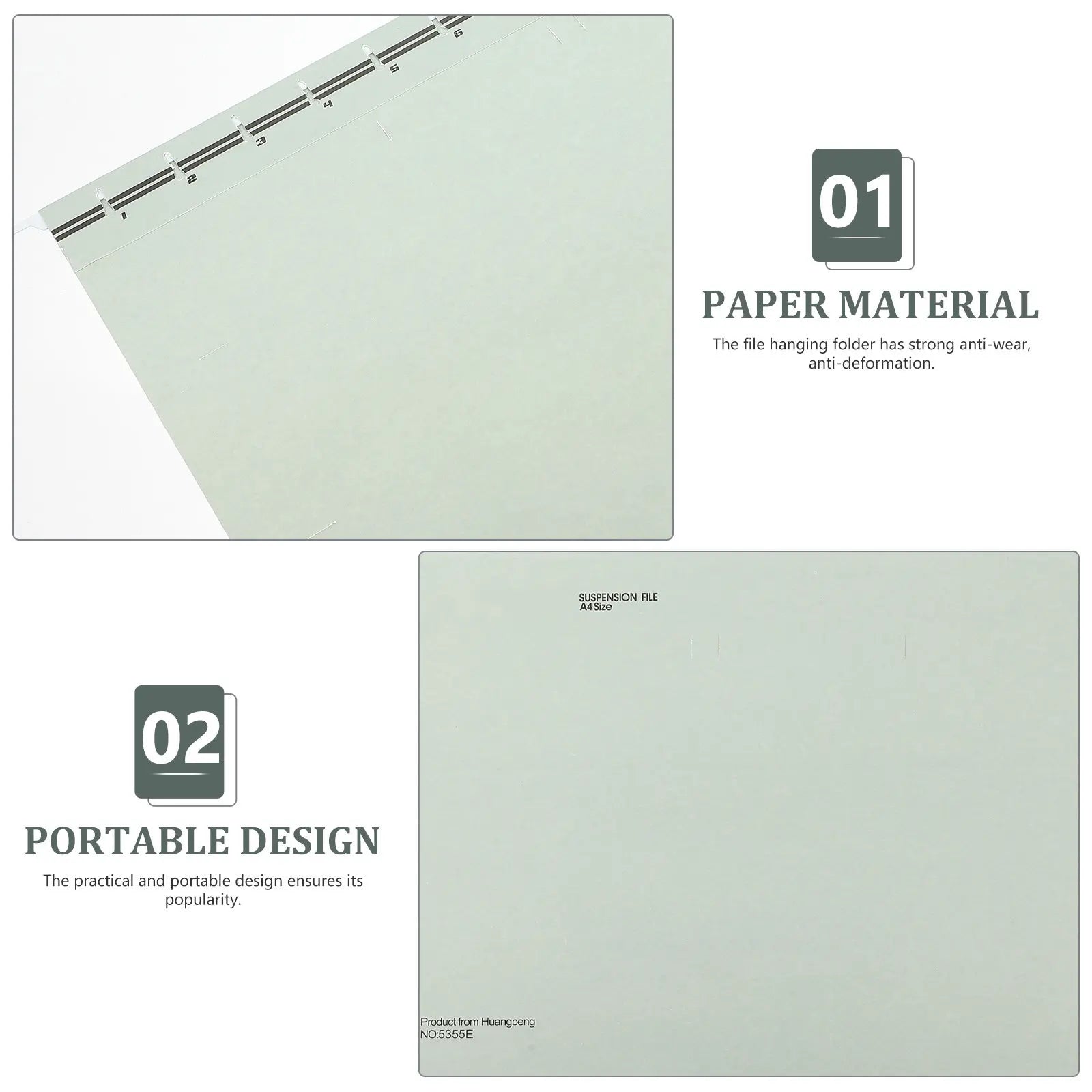 5Pcs Hanging File Folder Set Heavy Duty Metal Reinforced Receipts Organizer Portable Office School Home Bills Holder Document