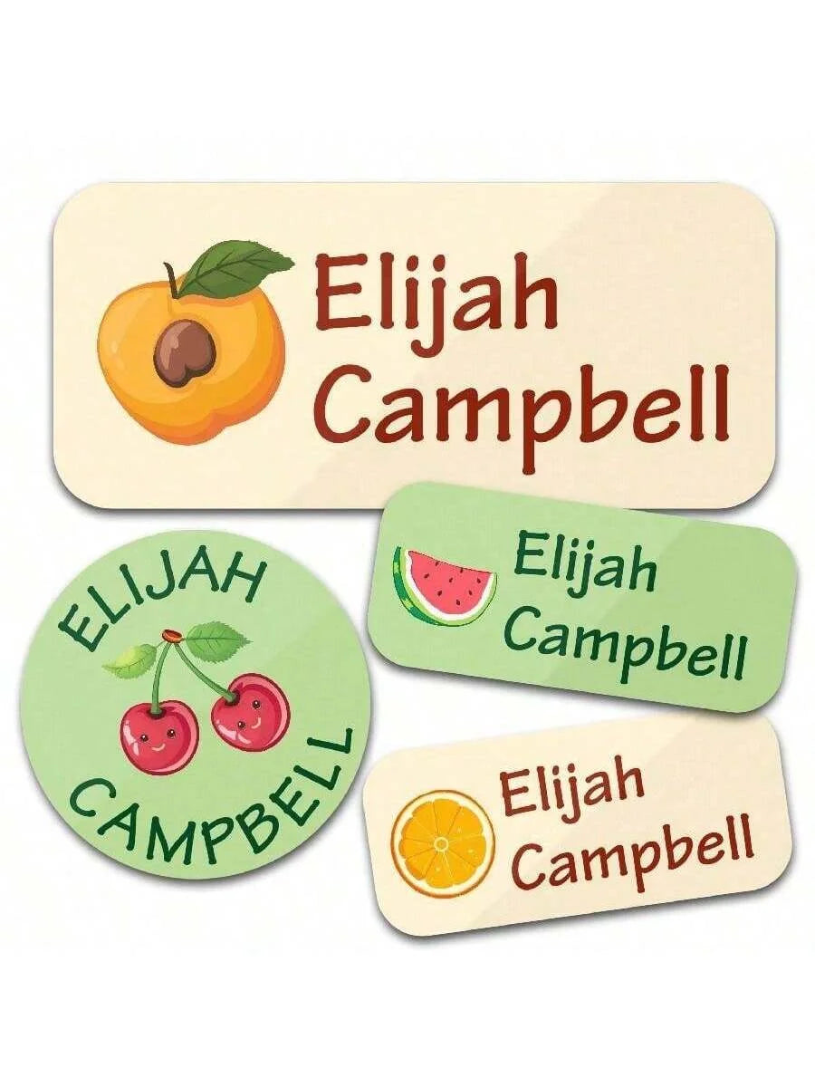 Custom Name Stickers 130 Pieces - Waterproof Personalized Adhesive Labels for Clothing