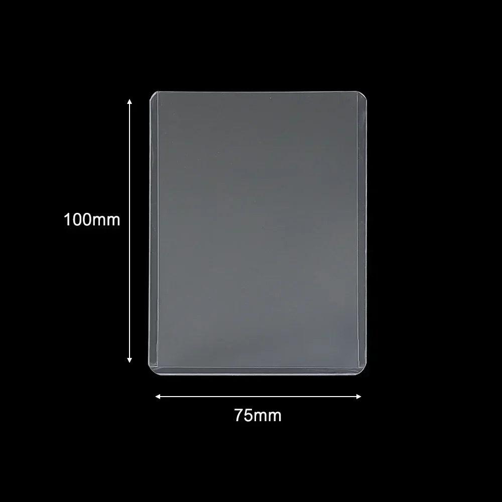 50/1Pcs Transparent Card Sleeve with Protective Film Clear Card Holder Idol Photo Game Baseball Card Holders Cover 35PT 3"x4"