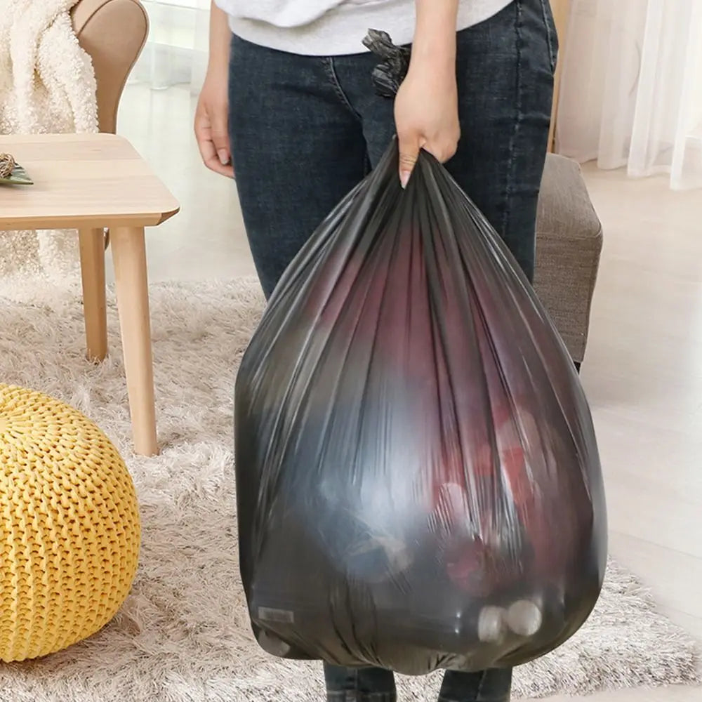 30Bags/Roll Disposable Garbage Bag Trash Can Bin Small Medium Large Rubbish Bag Black Points Off Plastic Bags Bathroom Kitchen