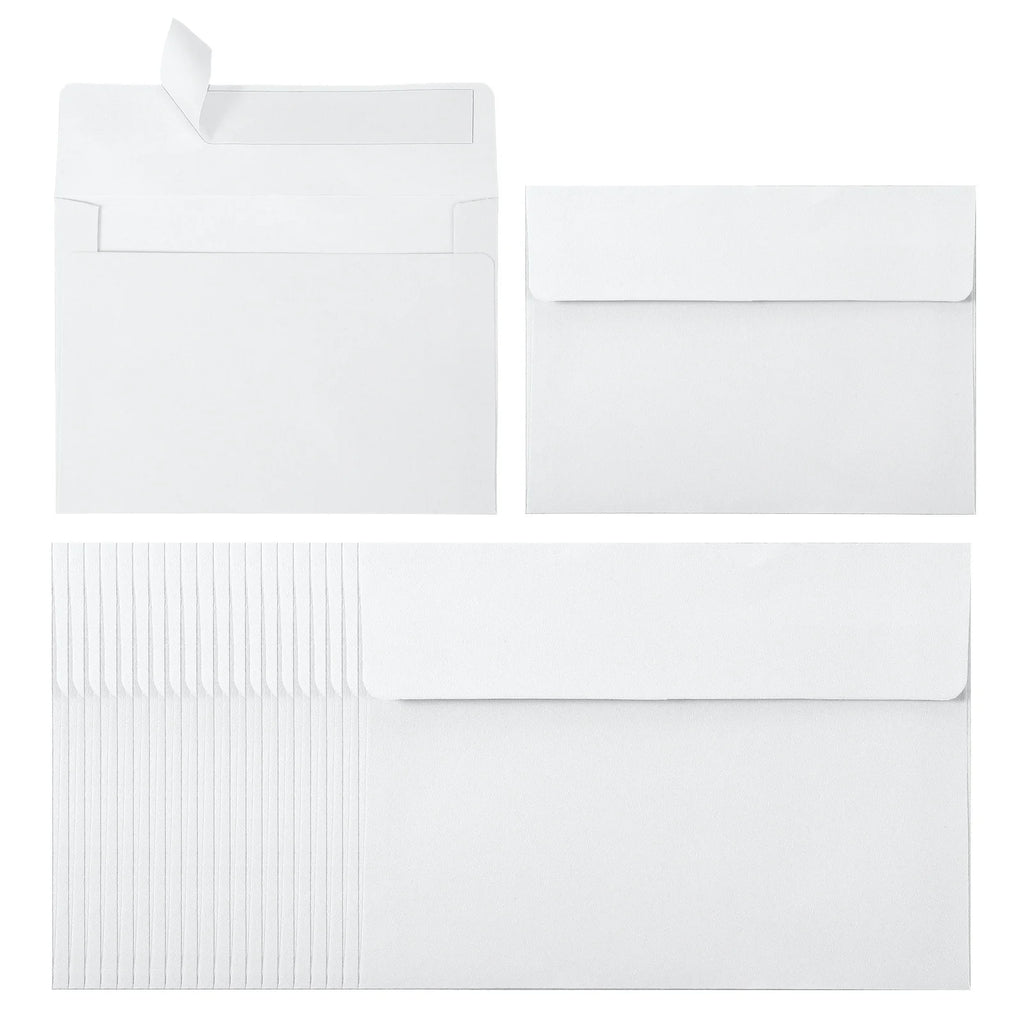 24Pcs A2 Envelopes Self Seal 110gsm Paper Invitation Envelopes for Postcard Wedding Greeting Cards Photos Announcement Mailing