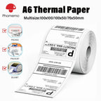100x150mm Thermal Label Sticker Roll A6 Size Shipping Label Sticker Roll Adhesive Paper for Phomemo PM-241BT/D520/246S Printer