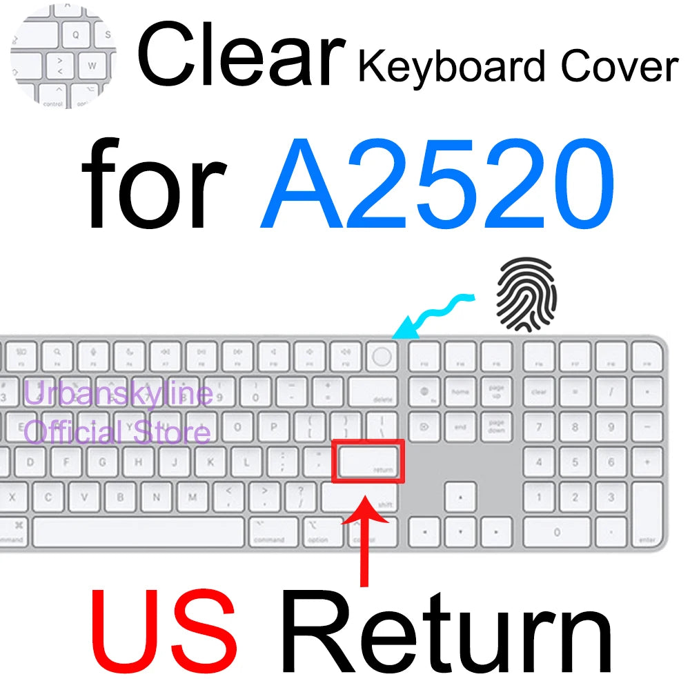 Keyboard Cover for iMac Magic A2449 A2450 A2520 A1644 A1843 A1314 A1243 Bluetooth Silicone Protector Skin Case for Apple G6