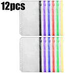 2-24Pcs Clear A6 6-Hole Binder Pockets Waterproof PVC Organizer Cash Budget Envelopes Zipper Binder Pouches for Notebook Planner