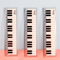 1 Piece Lytwtw's Cute Piano Straight Ruler Kawaii Tools Stationery Cartoon Drawing Office School Measuring