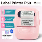 Marklife P50 Thermal Label Printer Mini Bluetooth Self-Adhesive Sticker Printer for School Office Kitchen To Tag Price Machine
