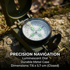 Professional Metal Compass High Precision Waterproof for Outdoor Sports Hiking Mountaineering Military Army Gadget