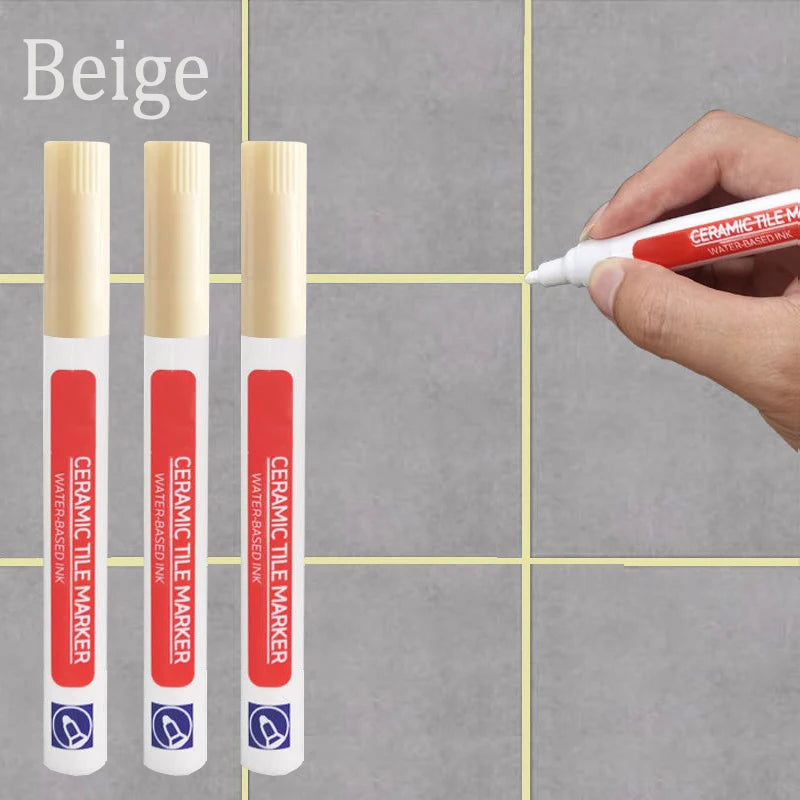 3PCS Tile Marker Tile Grout Repair Tile Grout RepairTiles Marker Joint Feeding Pen Tiles Paint Pen Erasable Whiteboard Marker