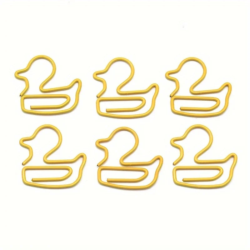 Adorable Duck Shape Paper Clips, Office Organization, and Student Test Paper Management - Durable, Reusable