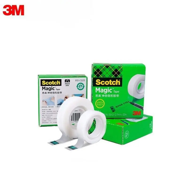 3M Scotch 810 Invisible Tape, Stable Quality Strong Adhesion Tape, Easy To Tear, Tear Noise Free