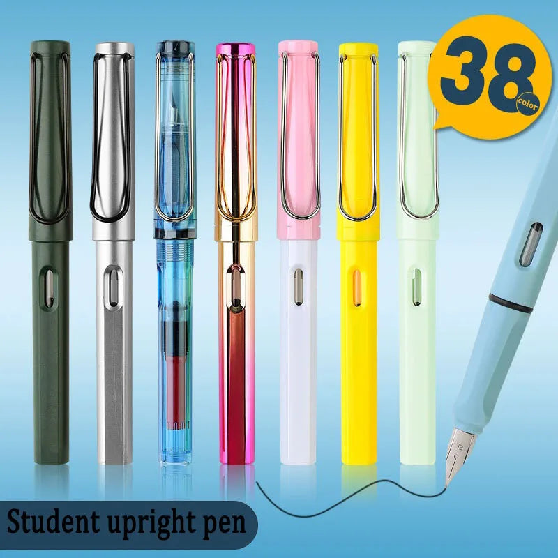 High-Quality Calligraphy Fountain Pen Luxury Ink Cartridge Writing Office School Supplies for Students