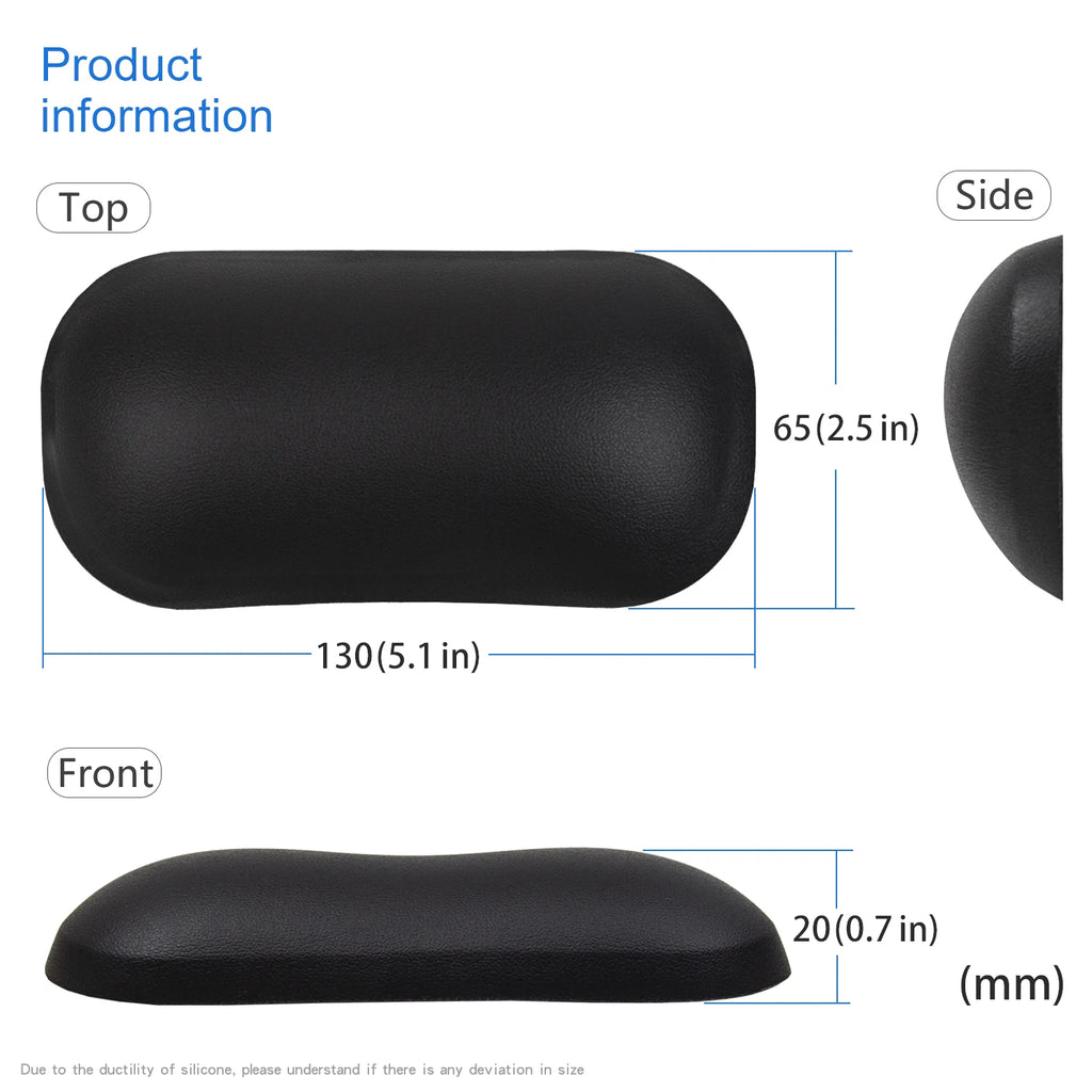 EXCO Ergonomic Silicone Mouse Wrist Rest Support Pad Leather Surface Cushion for Computer Laptop Office Home Gaming Pain Relief