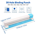Multi-functional manual hole puncher (1 piece), 30-hole design, convenient and quick, suitable for various sizes of office paper
