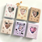 Cute Bear Photo Album 3 Inch Love Heart Hollow Picture Storage Case Kpop Card Binder Name Card Book Photocard Holder 36 Pockets