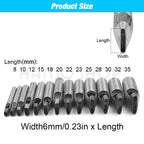 1pc 2mm-6mm Width Leather Oval Shape Hole Punch Steel Craft Hollow Hole Punch Leather Tools Leather Belt Hole Punch DIY Tools