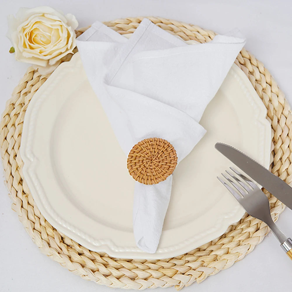 Set of 6 Cotton Dinner Cloth Napkins 30x45cm Soft Washable Perfect for Weddings Parties Christmas Birthdays and Family Gathering