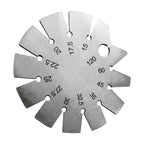 Stainless Steel Round Gauge Diameter Bevel Gauge Angle Protractor Thickness Gauge 15° 20° 22.5° 30° 45° 60° 120° Measuring Tool