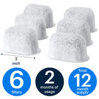 Leeseph 6 Pack Water Filter for Breville Espresso Machine - Compatible Breville BWF100 Coffee Maker Charcoal Filter Replacement