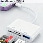 New 5 In 1 SD Card Reader USB HUB for iPhone 12 13 14 15 16 17 Huawei USB 3.0 Type C to SD TF Card Memory Reader OTG Adapter