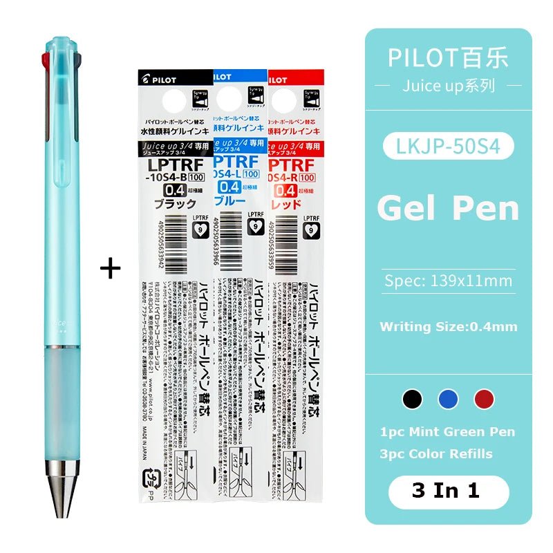 Japan Pilot Modular Pen Juice Up 3/4 Color 0.4mm Ultra-fine Gel Pens, Water-base Smooth Writing Versatile Stationery Aacsesories