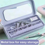 7 Pcs/Set Mathematical Rulers Set - Multi-function Professional Compass Ruler Drawing Tools, School Supplies Students Stationery