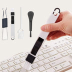 4pcs Keyboard Cleaning Kit with Keycap Puller, Plastic Keycap Remover & Shaft Cleaner for Mechanical Keyboard Maintenance.