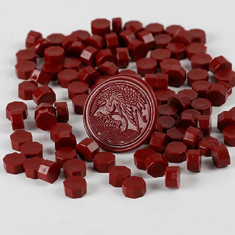 100 Pcs Vintage Wax Seal for Stamps Retro Wax Print Beads Sealing Macaron Gold Wedding Birthday Wax Lacquer for Seals Lacre