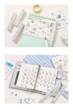 Cute Cat Emoji Stamp Daily Life Work Good Mood Series Cartoon Mini Pattern Stamps for Journaling Planner Diy Scrapbooking Decor