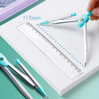 Student compass Protractor clear scale accurate mathematical geometry games school stationery 7 pieces per set