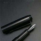Black samurai High quality fountain pen Black Forest Excellent Titanium Nib Office School Supplies Writing Smooth Ink Pens