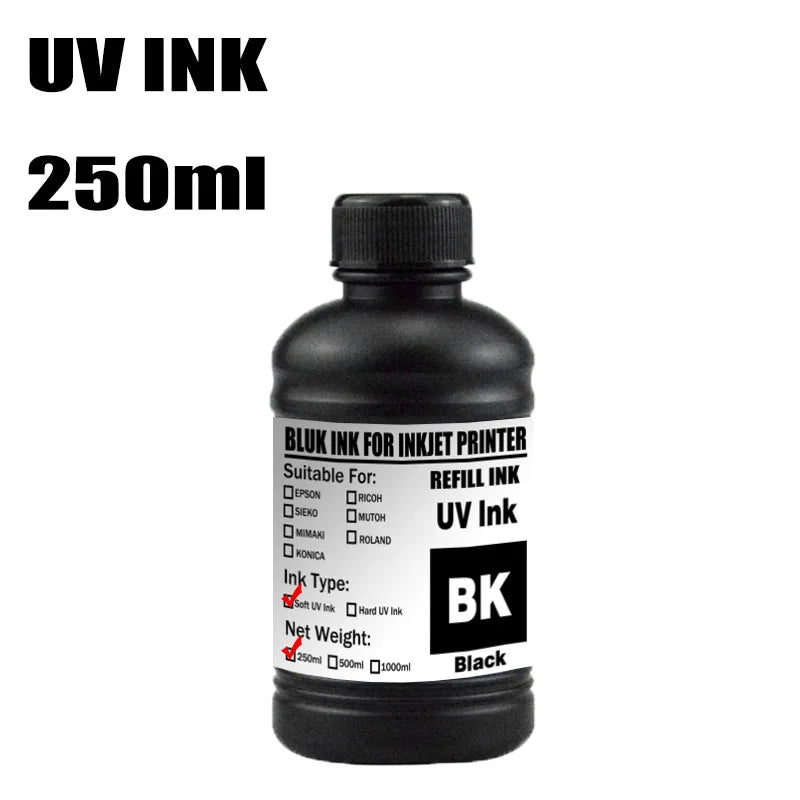 For Epson UV Hard ink Soft ink White LED UV Ink For Epson DX5 DX7 XP600 TX800 Printhead I3200 I1600 R1900 R2000 Rl800 Printer