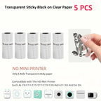 Thermal Mini Printer, Portable Inkless Sticker Maker,Bluetooth Free Cut Small Pocket Printer for Children DIY 57mm Photo Print