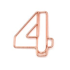 10pcs/Set Metallic Wire-formed 0-9 Number-shaped Paper Clip Bookmarks Paperclips Office Stationery School Supplies