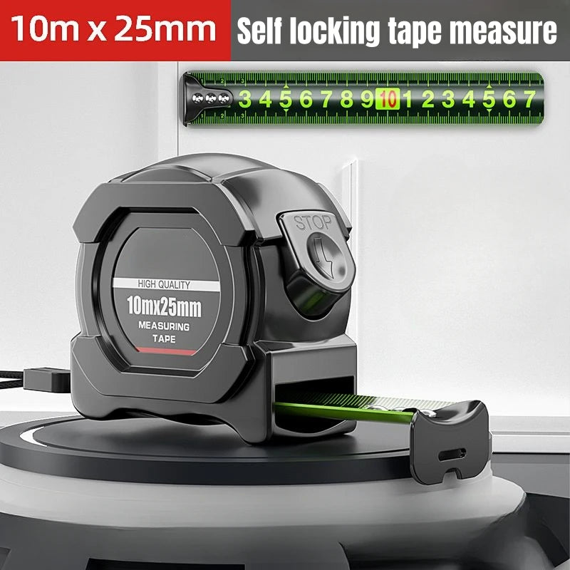 5/7.5/10M Metric Measuring Tape Self Locking Steel Tape Measure Retractable High Precision Wear-resistant Ruler Measuring Tools