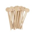 100 Pcs Wooden Coffee Stirrer Sticks Round Head Biodegradable Hot/Cold Drinking Stir Popsicle Disposable Coffee Swizzle Stick