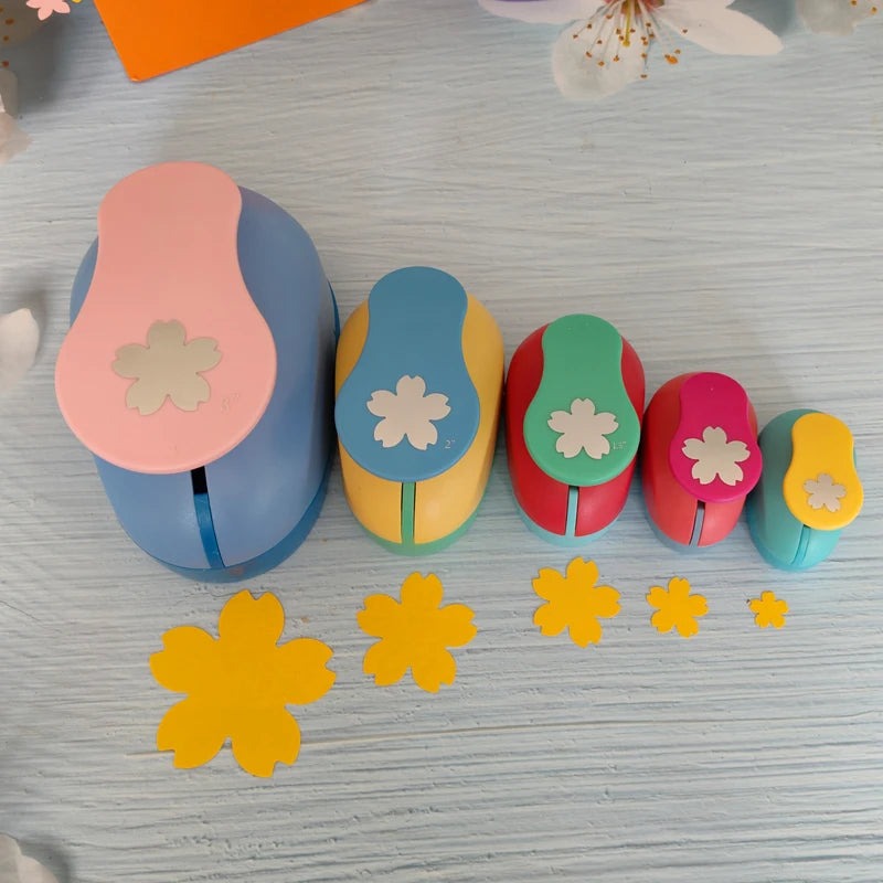 49mm 37mm 2.5cm 1.6cm Sakura Petal Craft Hole Punch Scrapbooking School Paper Puncher EVA Cutting Tool Child DIY Cutter